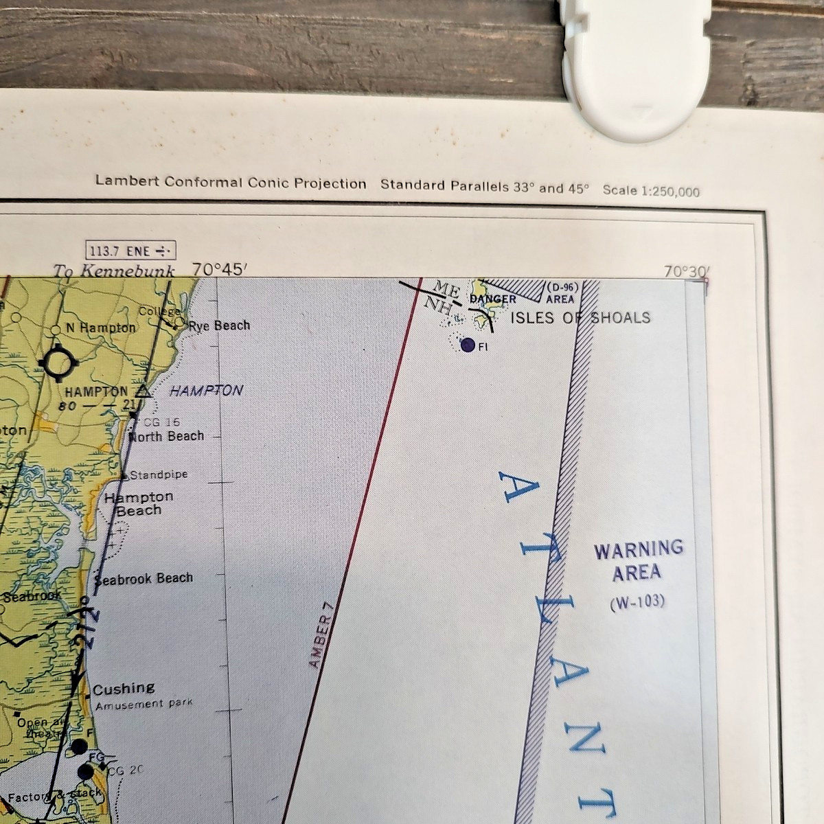 Local Aeronautical Chart Boston 1953 2 Sided Map Wright Bros Golden Anniversary