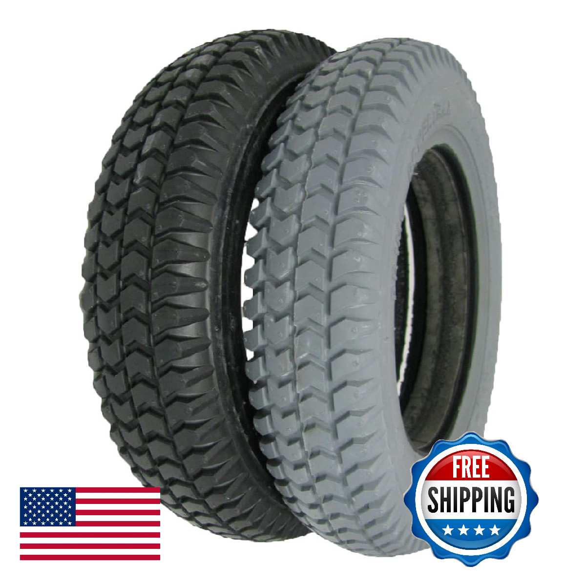 The Aftermarket Group Wheelchair Tire Flat Free Flat Tread Grey 14x3 TAG114291