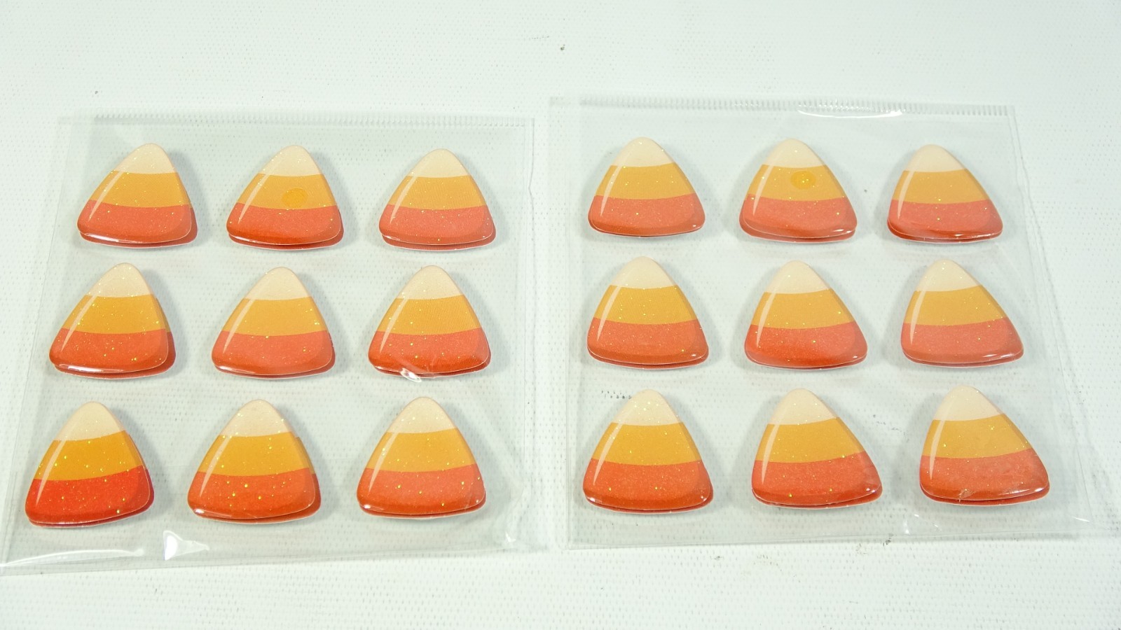 Halloween Puffy Sparkle Candy Corn Scrapbooking Card Making 18 Stickers