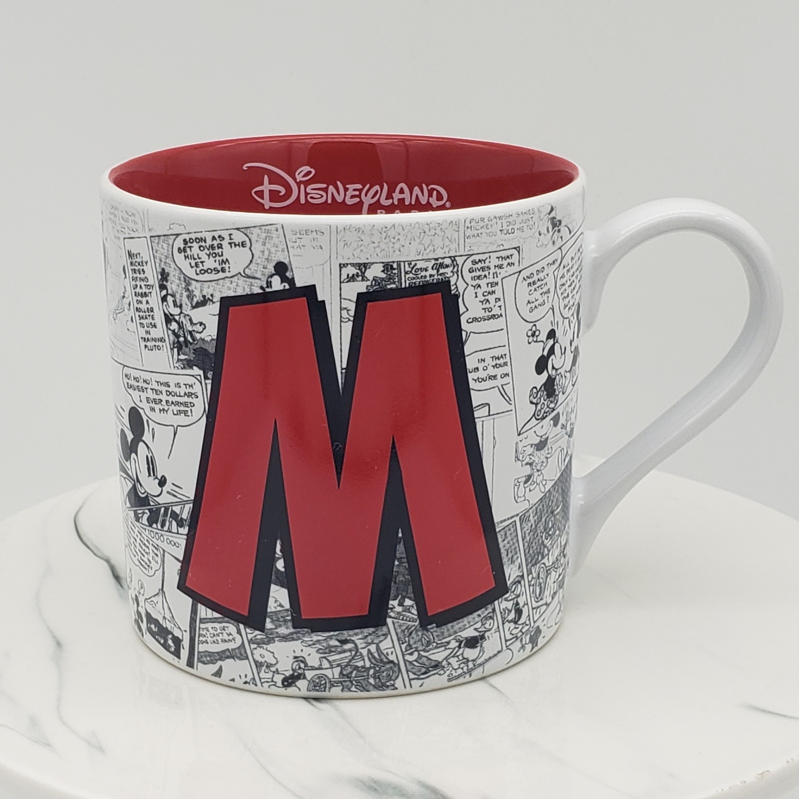 Disneyland Paris Mickey Mouse Comic Style Print With Letter M Mug