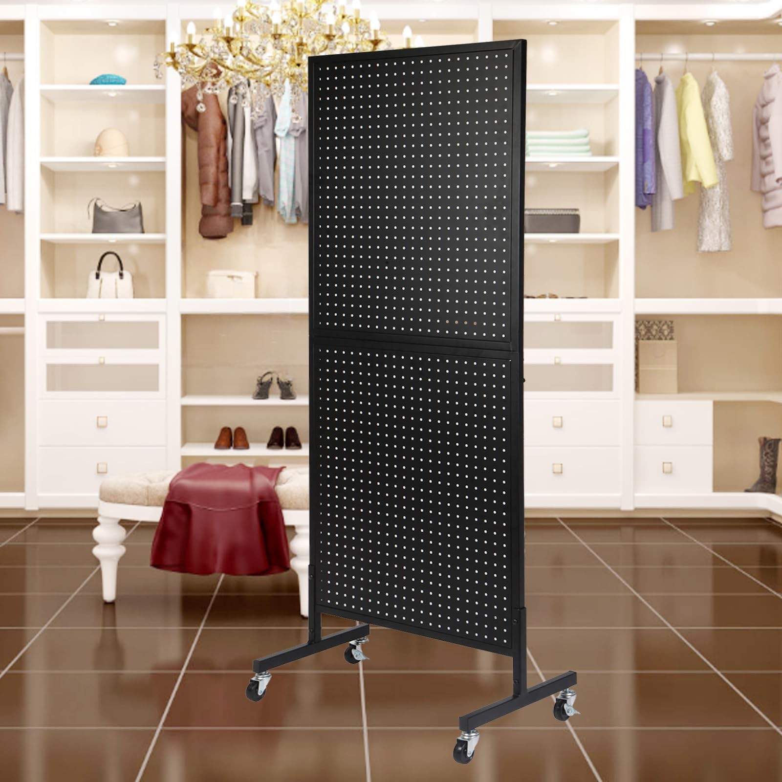 NectaCol 2'x 5' Standing Pegboard Display with TBase, Pegboard Display Stand ...