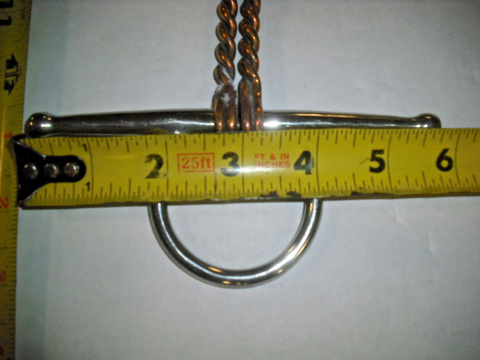 Stainless steel Double Twisted Copper Wire Full Cheek Snaffle Horse Bit - 5"