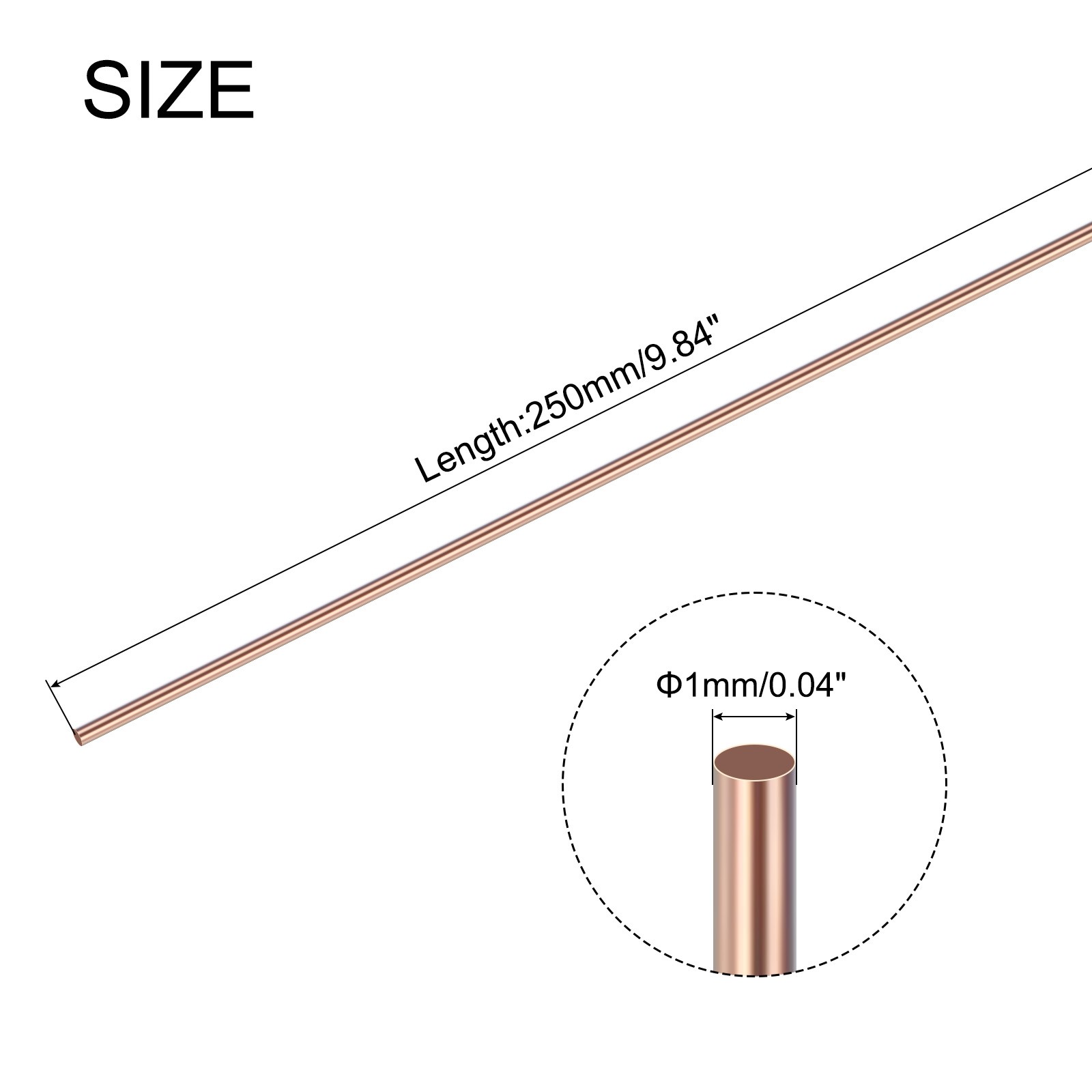 21 Pcs Copper Brazing Rods Phosphor Copper Solder Low Temperature 3/64"x10"