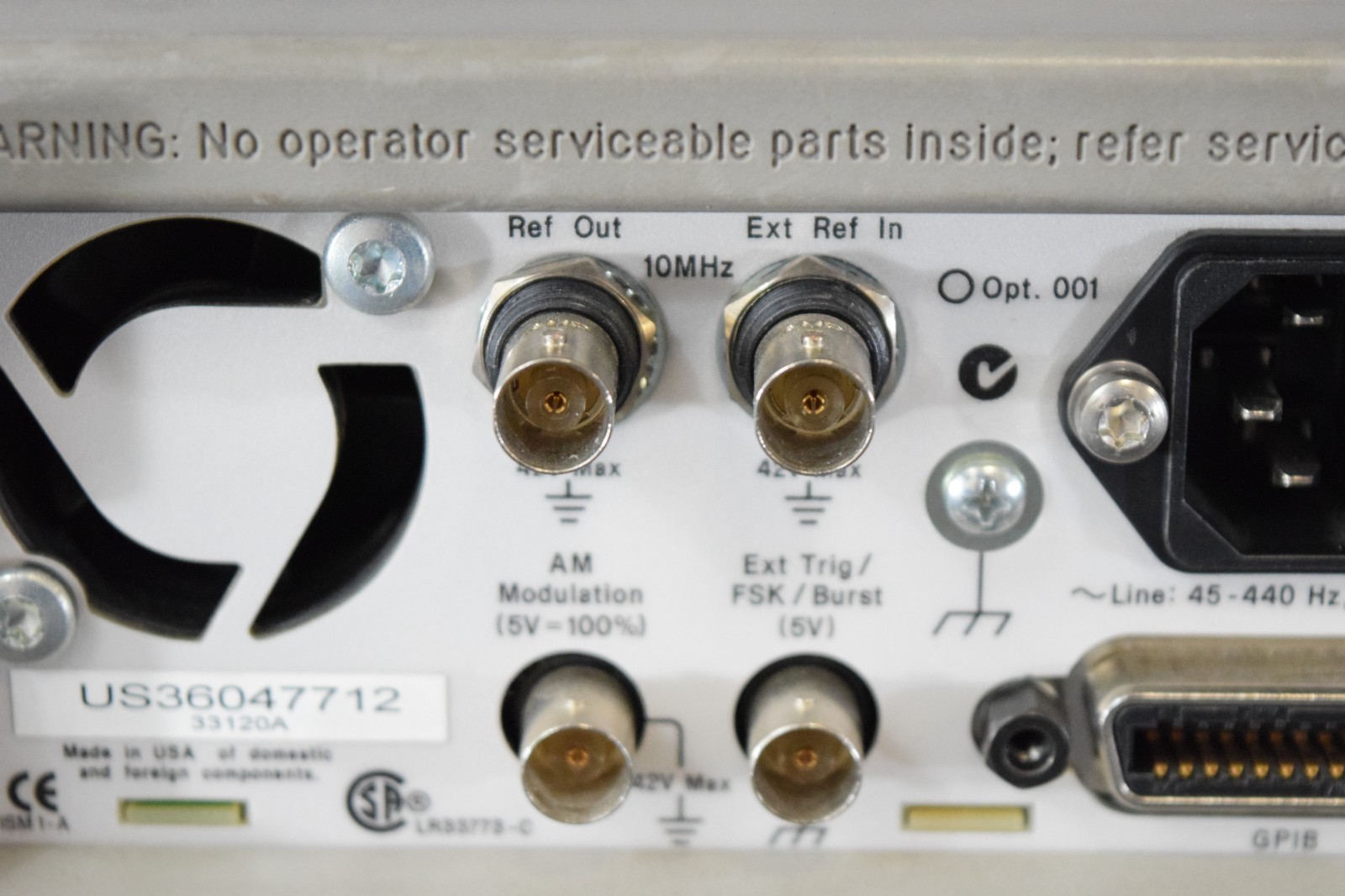 Agilent 33120A Function/Arbitrary Waveform Generator 15MHz