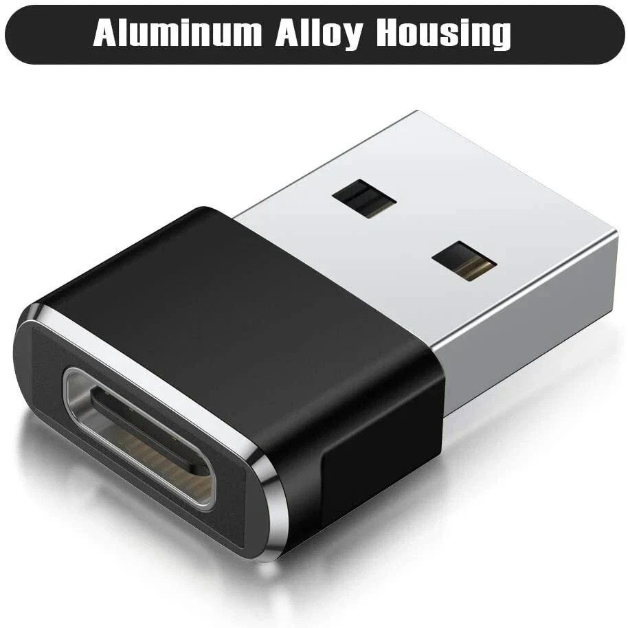 1 Pack USB A Male to USB C Female OTG Adapter Car Charging Converter US Stock