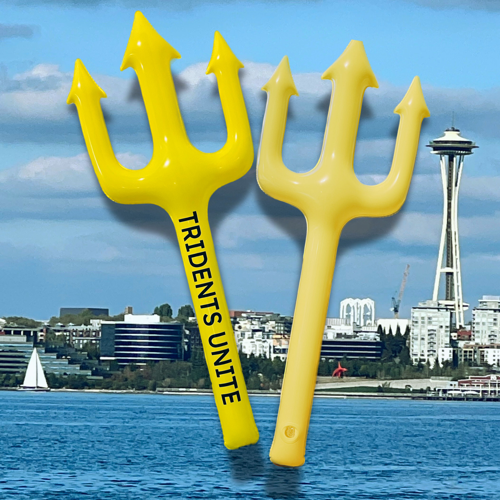 Tridents Unite! Inflatable Toy Tridents. All-Yellow. The Original, est. 2023