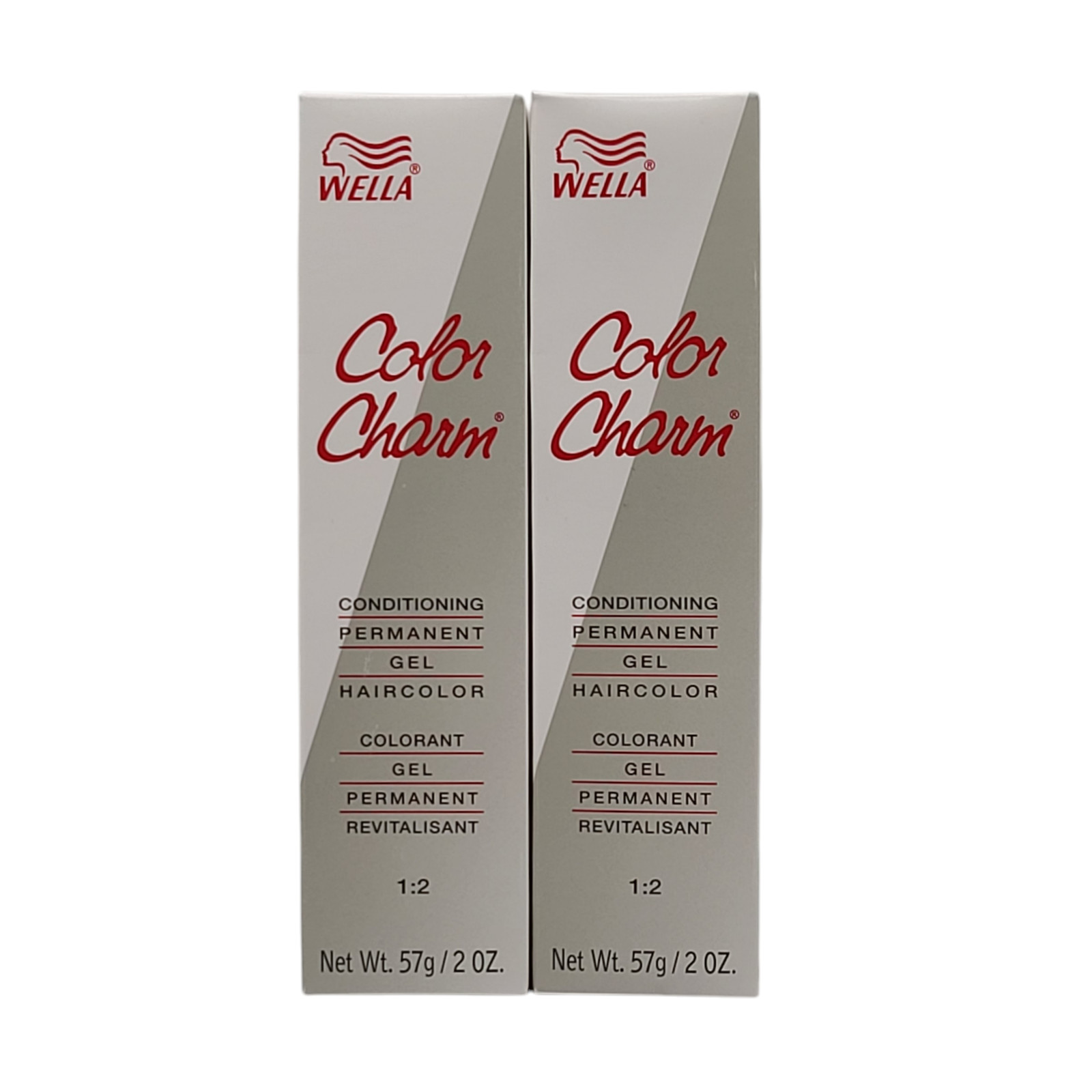 2 Pack Wella Color Charm Permanent Gel Hair Color 7W Caramel - 2 oz