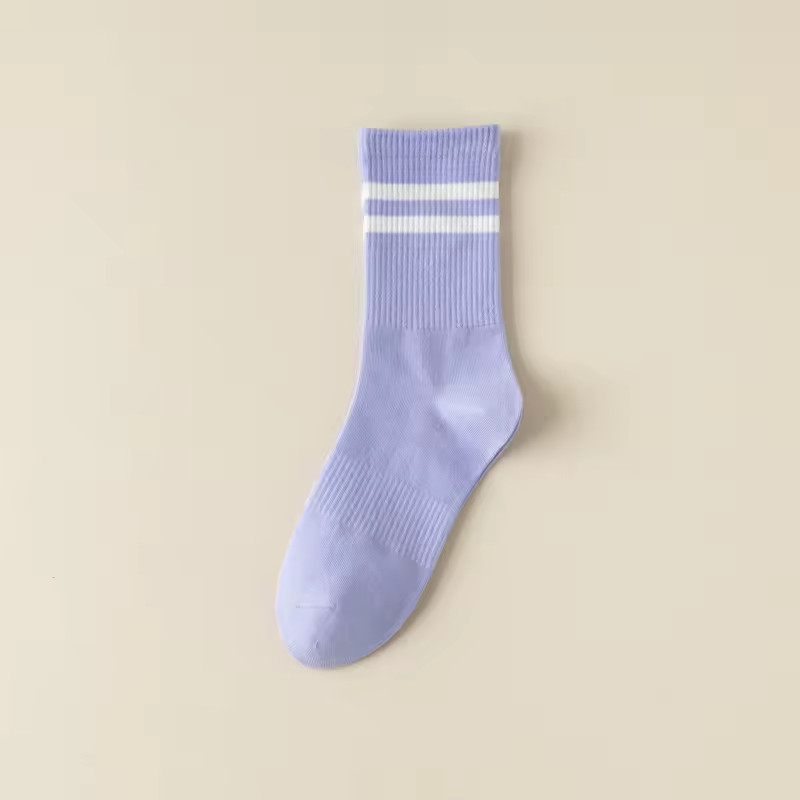 6 Pairs Women Crew Socks Cotton Soft Comfortable Size M – Random Colors