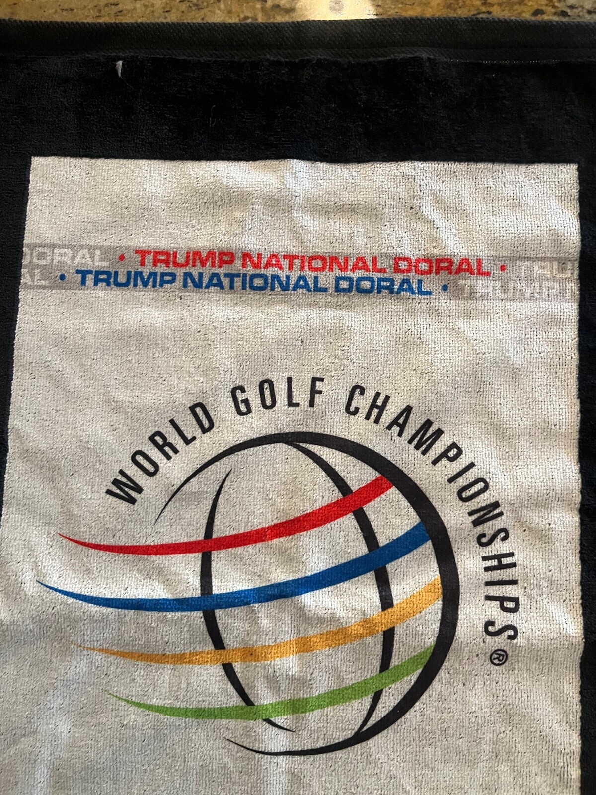 Trump doral world golf championship towel and hat