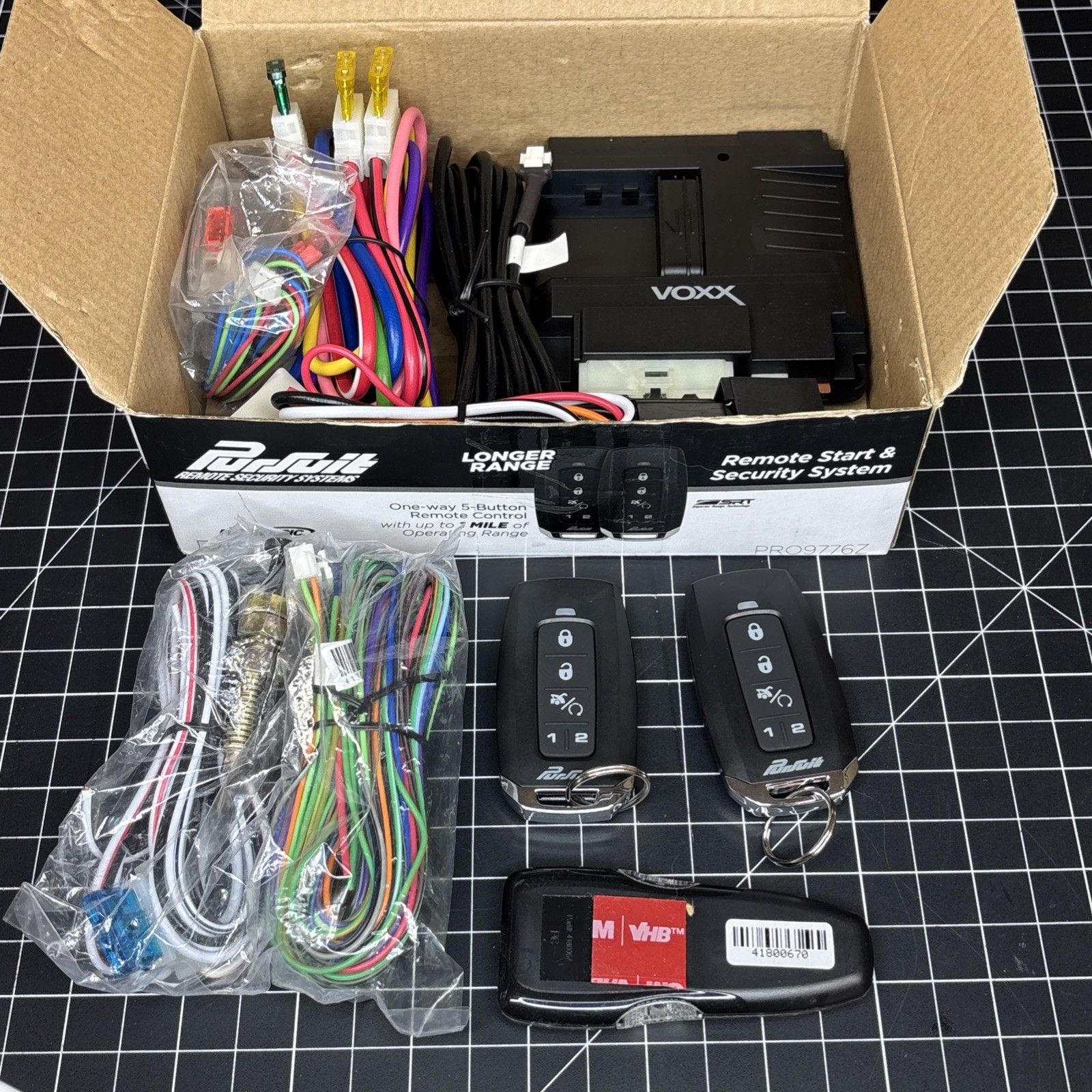 Pursuit PRO9776Z 1-Way Remote Start Keyless Entry Security System 1 Mile NIB