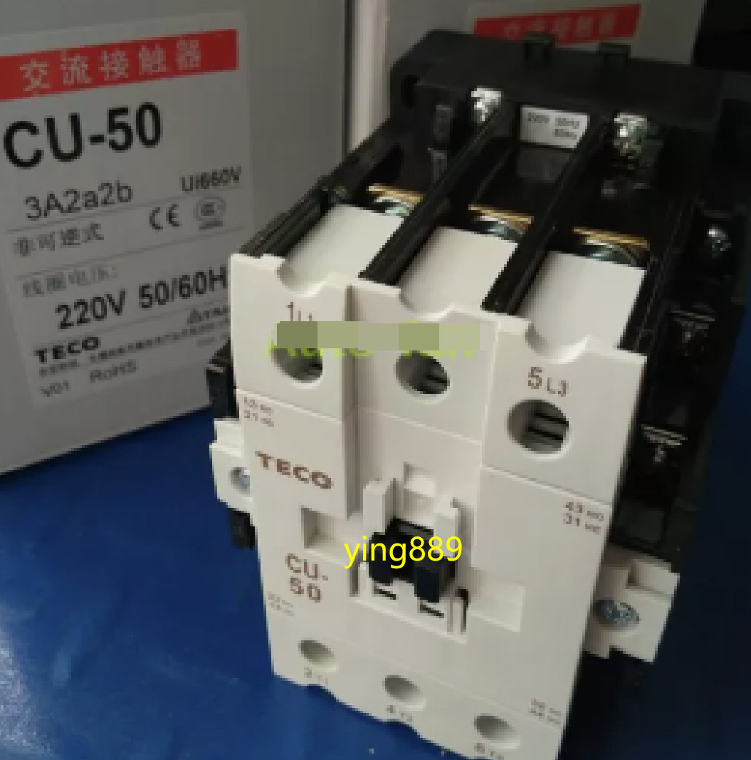 1PCS New For TECO CU-50 AC Contactor AC24V 36V 48V 110V 220V 380V kw