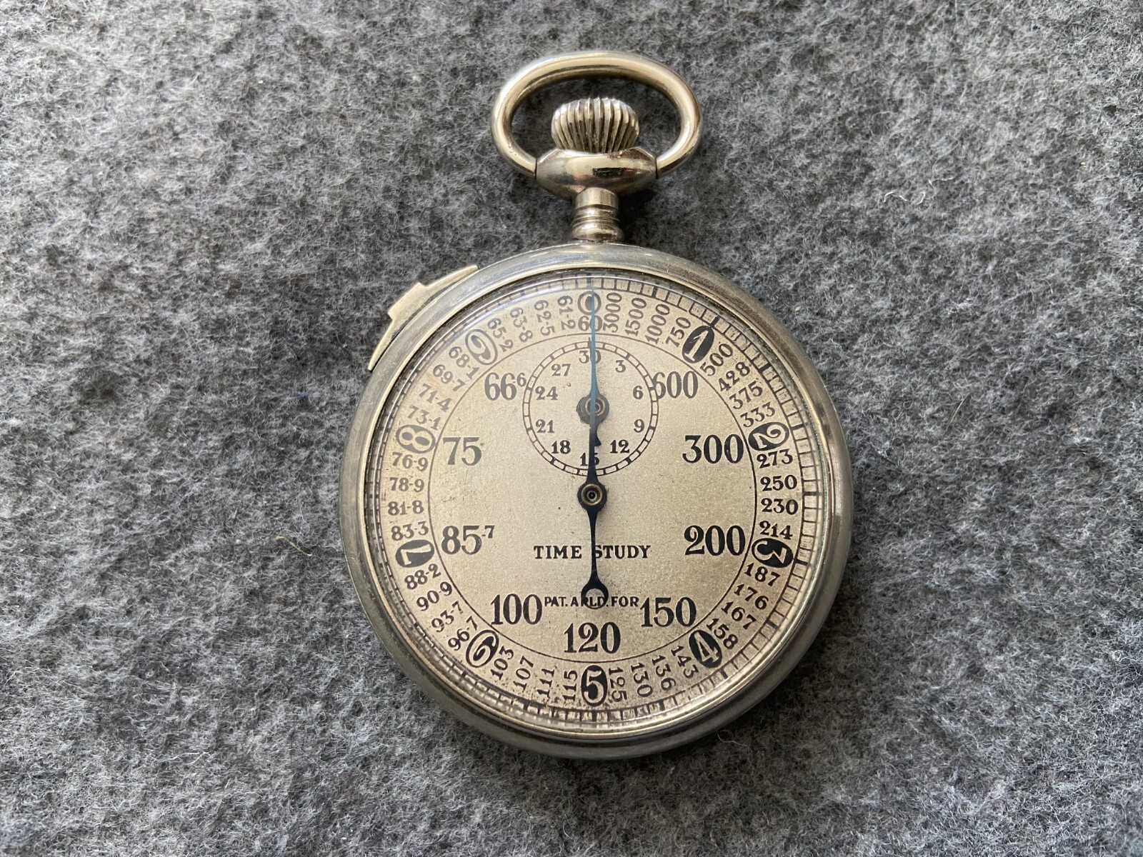 Vintage Time Study Mechanical Wind Up Stopwatch