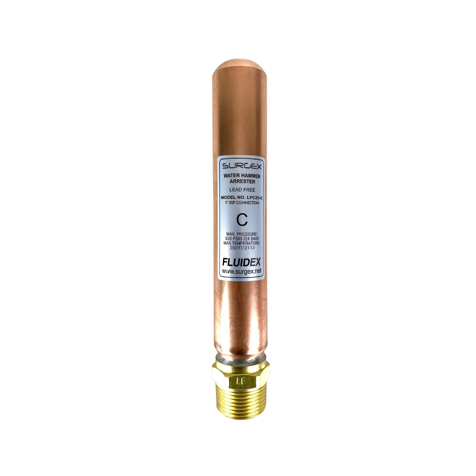 SURGEx LFC25-C BSP, Water Hammer Arrestor, LEAD FREE, 1" DN25