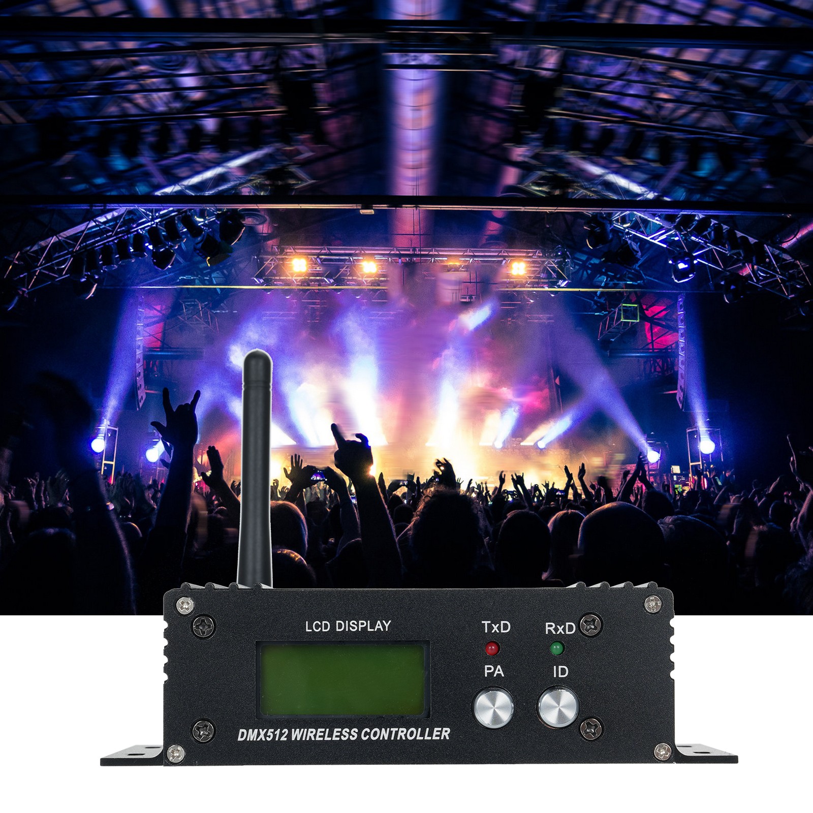 Wireless Transmitter Reliable Stage Light Accessory For Performances Aluminum