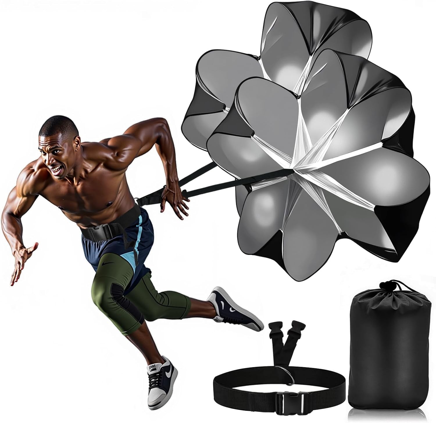 Running Speed Training, 56 inch Speed Drills Resistance Parachute Running Spr...