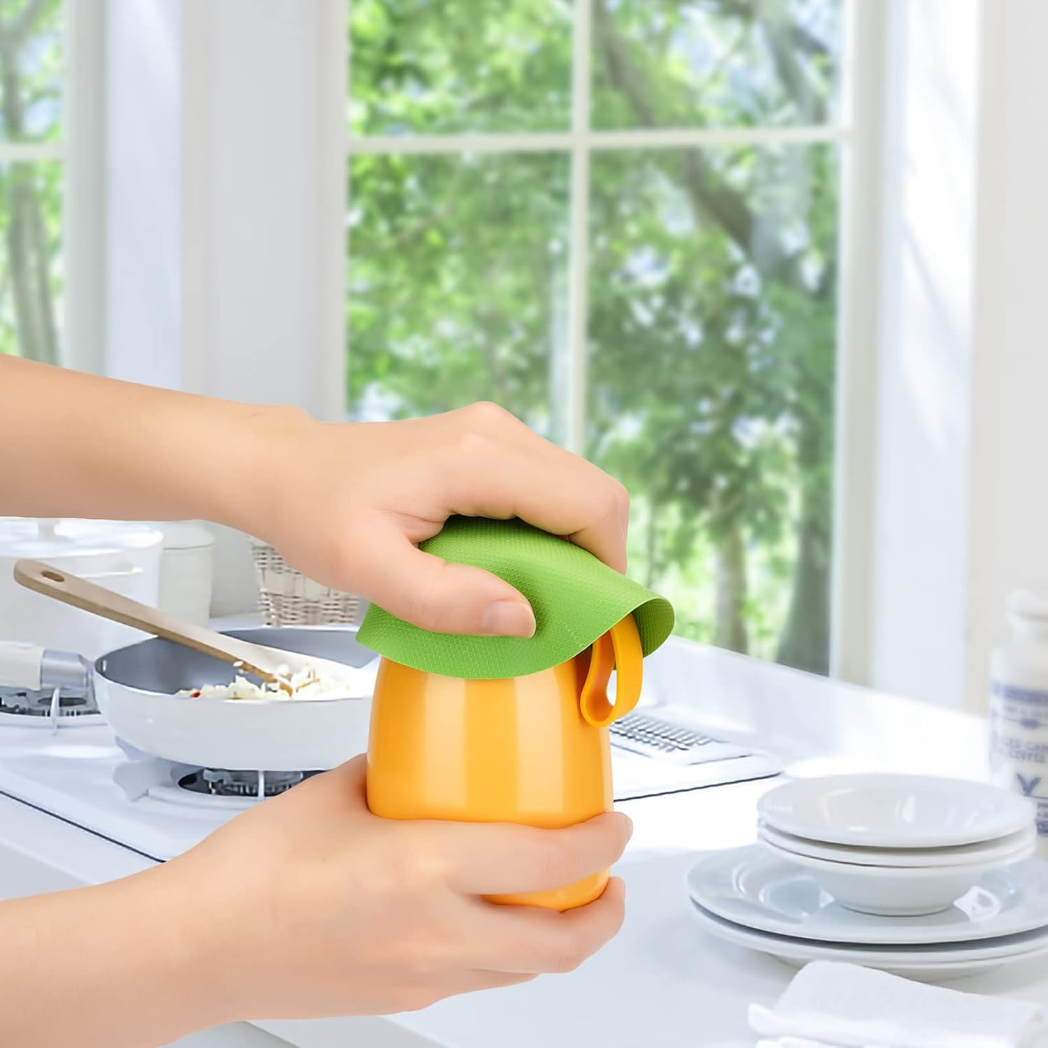 6 Pcs Jar Opener, Rubber Jar Grippers Multi-Function Silicone Jar Gripper Pad...