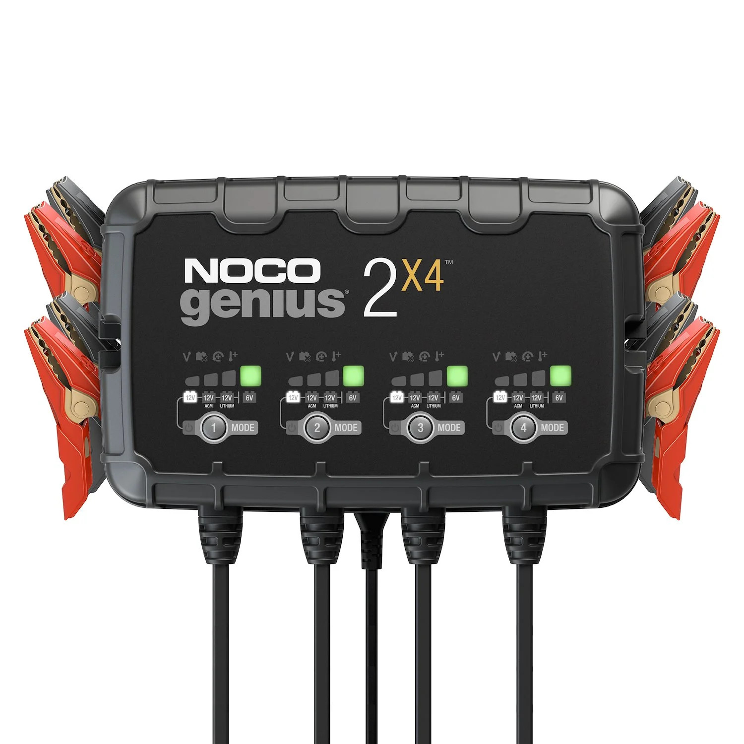 NOCO GENIUS2X4 8-Amp 4-Bank 6 V/12 V Smart Battery Charger