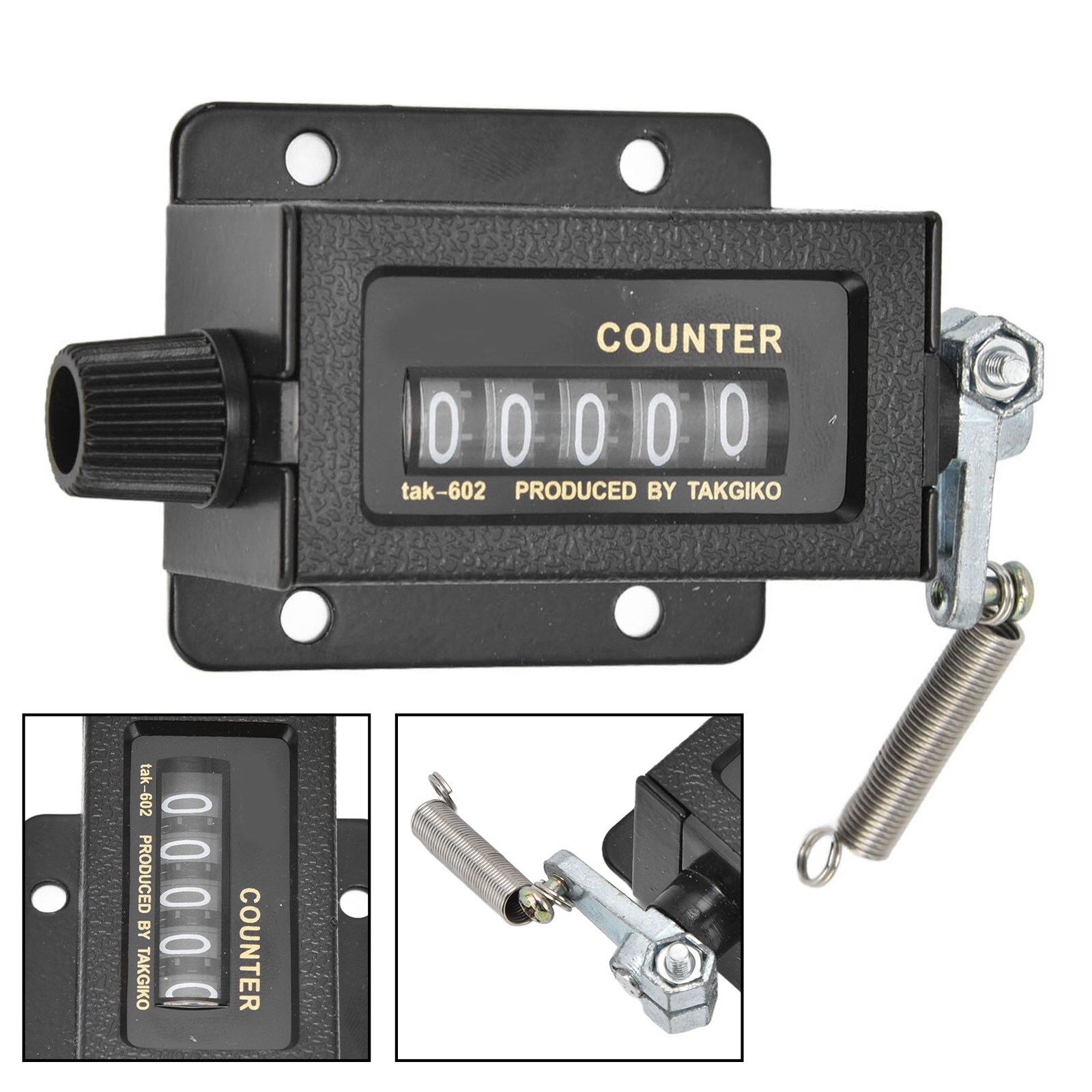 New Bale Counter Glass Mirror Design 5 Digit Counting Mechanical Counter Reset