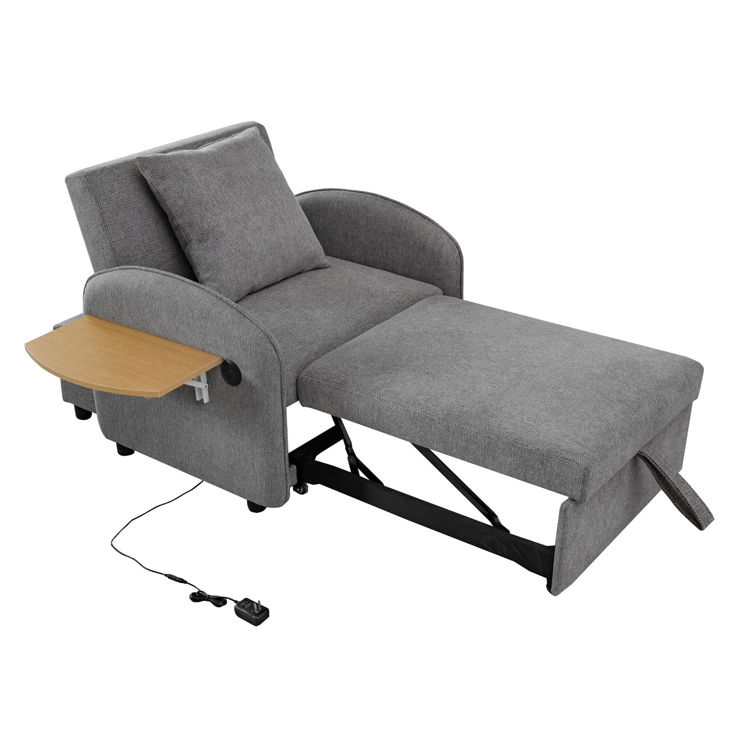 Convertible Sofa Bed Chair 3in1 Pull-out Sofa Bed w/ Computer Board & USB Port