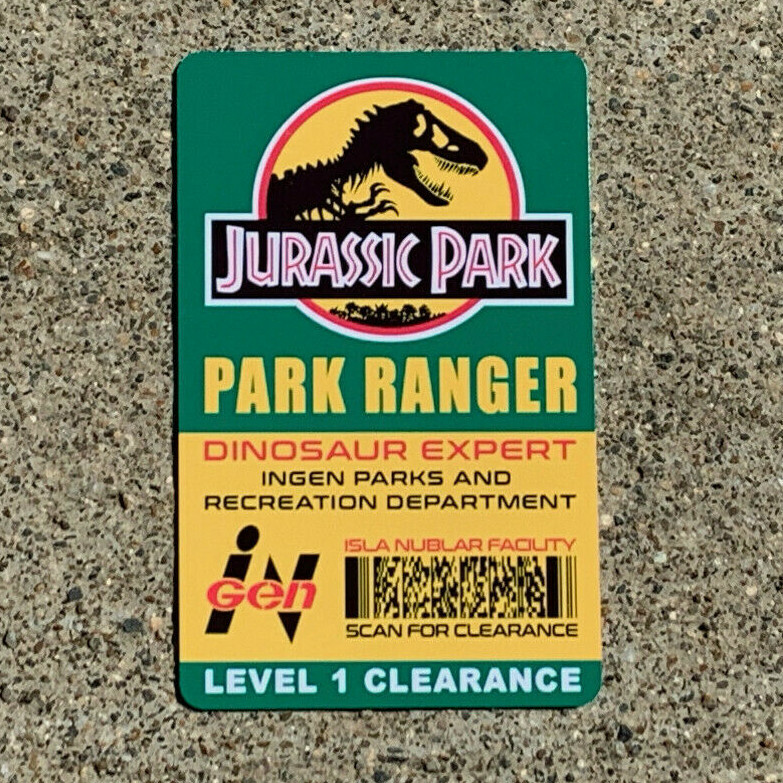 Jurassic Park - Park Ranger Prop ID Badge