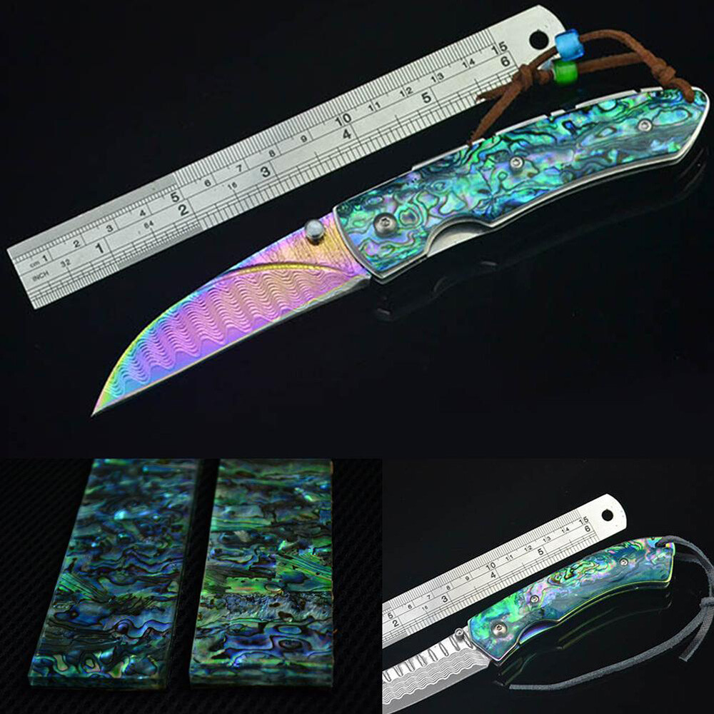 Abalone Shell Knife Handle Acrylic Scale Slabs DIY Making Knives Plate USA NEW