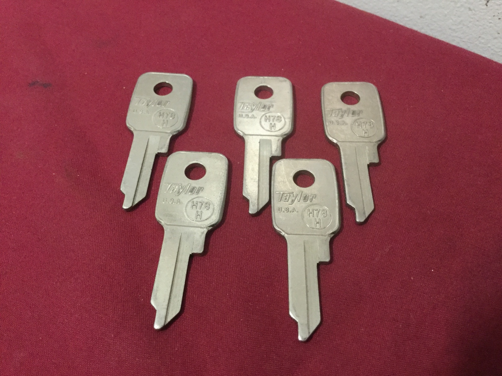 Taylor H78H Motorcycle Key Blanks, Set of 5 - Locksmith