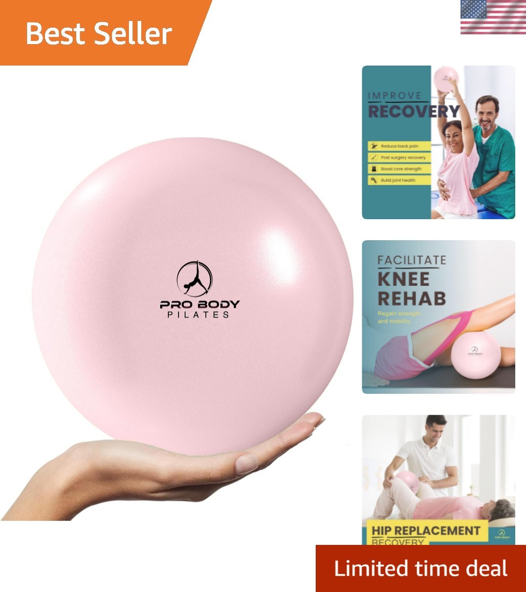 9-Inch Rose Exercise Ball - Anti-Burst Therapy Tool for Adult Fitness & Rehab