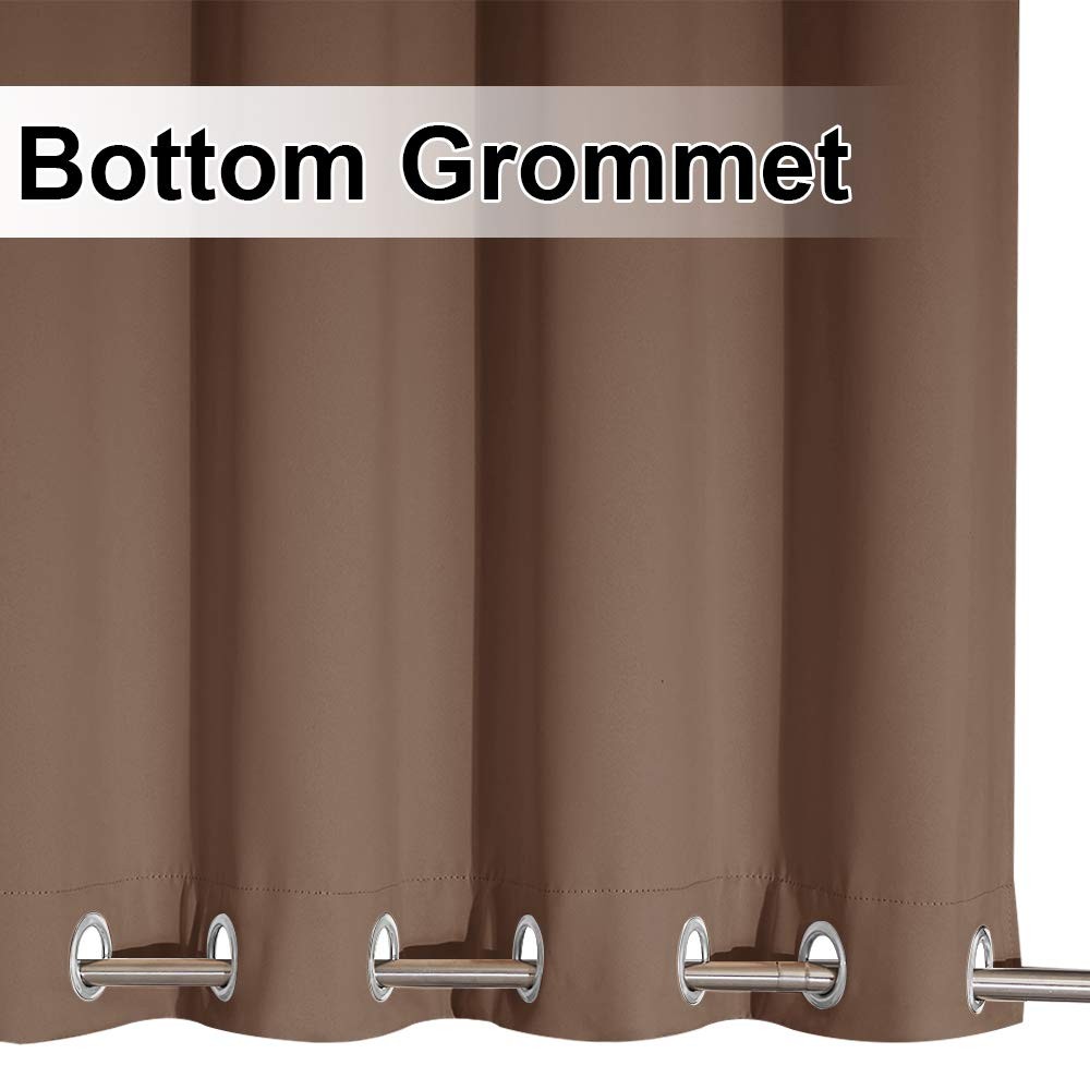 NICETOWN 2 Panels Blackout Curtains with Rustproof Grommets, Weighted, 52x108"