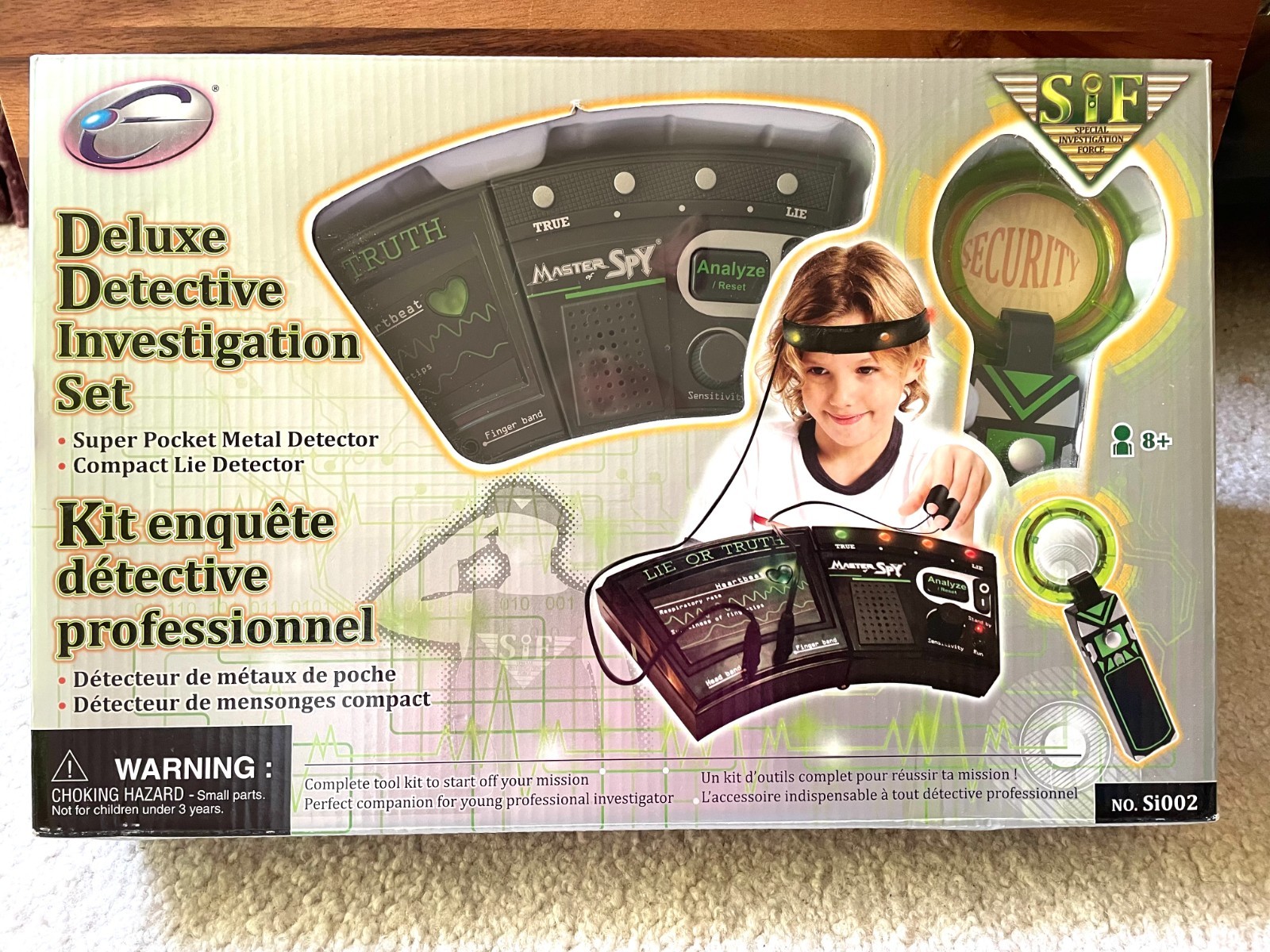 Deluxe Detective Investigation Set, w/ Metal and Lie Dectector, Never Used!