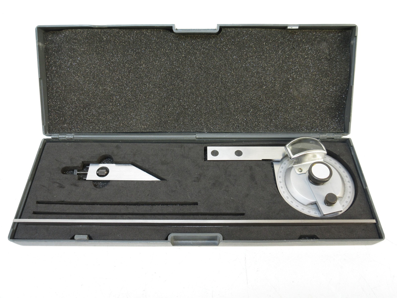 CEC 214-057 Universal Bevel Protractor Set 360° Dial 300mm Blade Acute Angle