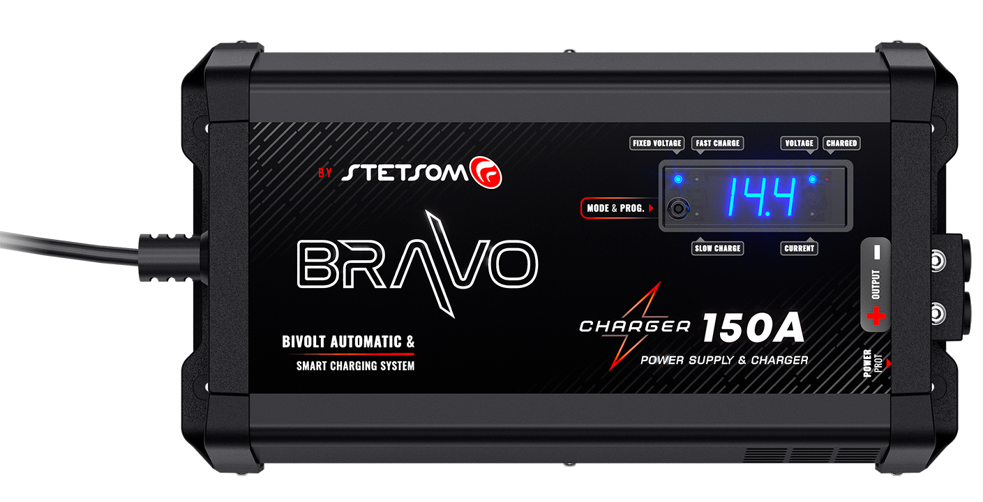 Stetsom BRAVO Charger 150A automatic BI-VOLT & smart charging system