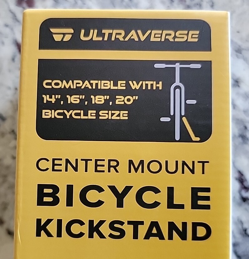 Ultraverse Center Mount Bicycle Kickstand For 14",16",18" 20" Bikes