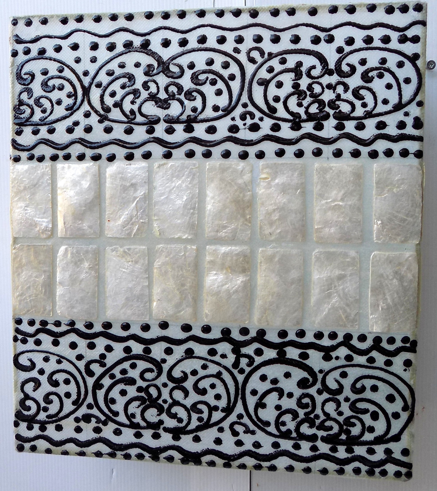 Applique Resin And Nacre White cm27x12x30 Ethnic Light Wall Modern A