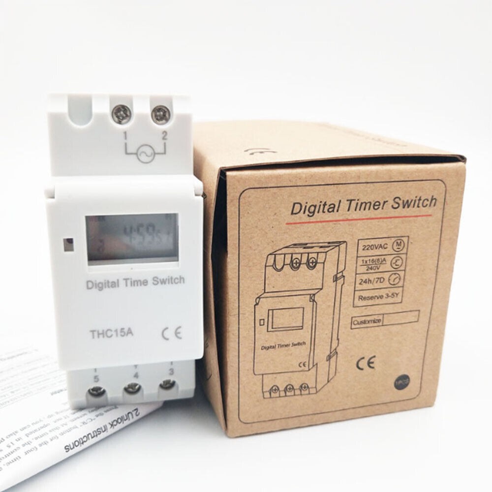 Digital LCD Power Programmable DIN Rail Timer Time Switch Relay Suitable for AU