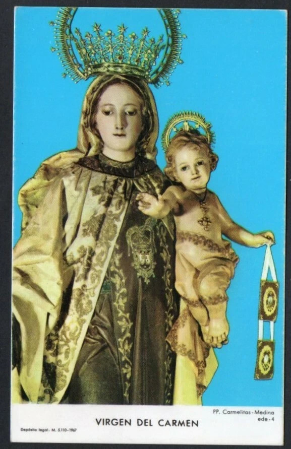Holy card de la Virgin del Carmen santino image pieuses estampa