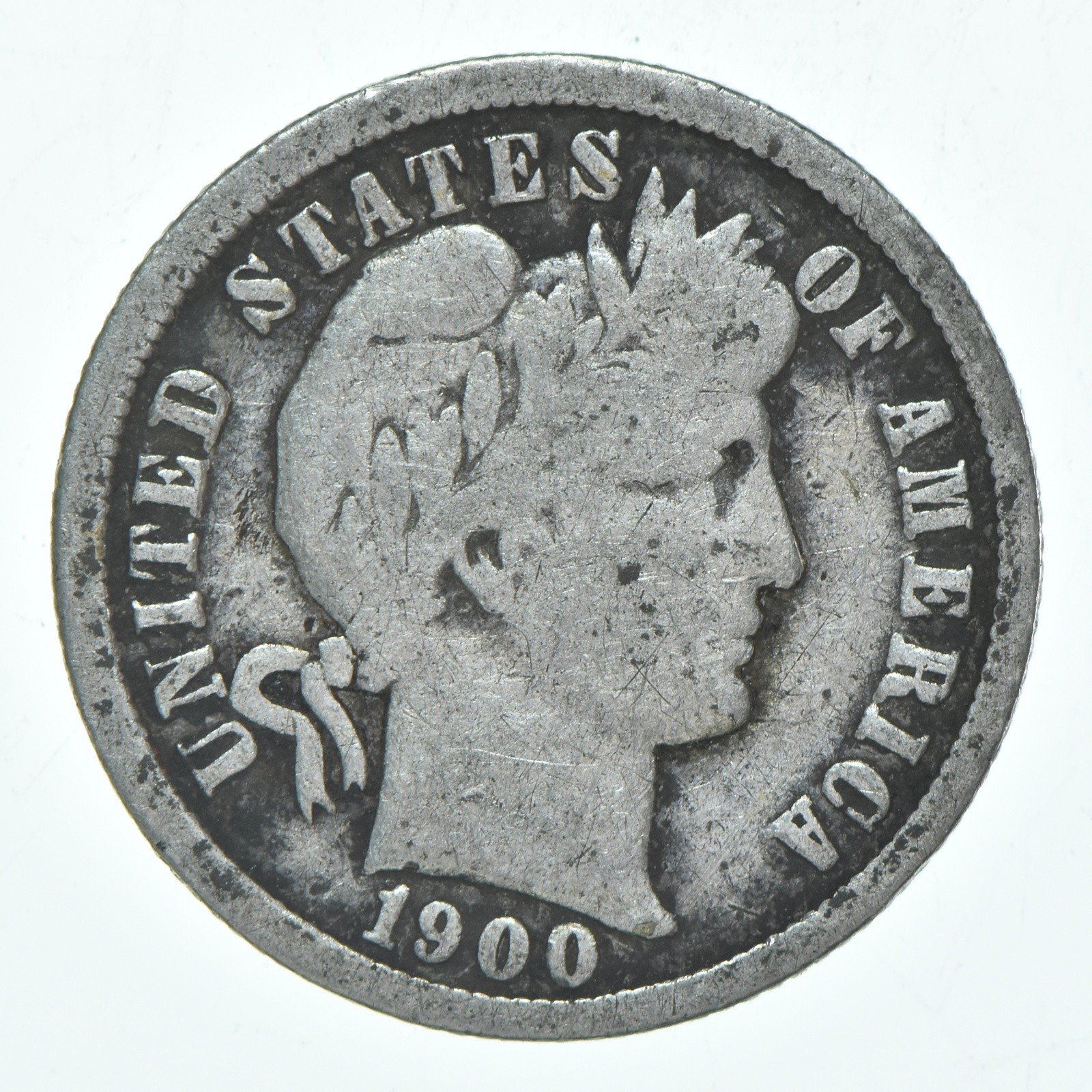 1900-O Barber Dime 90% Silver Average Circ