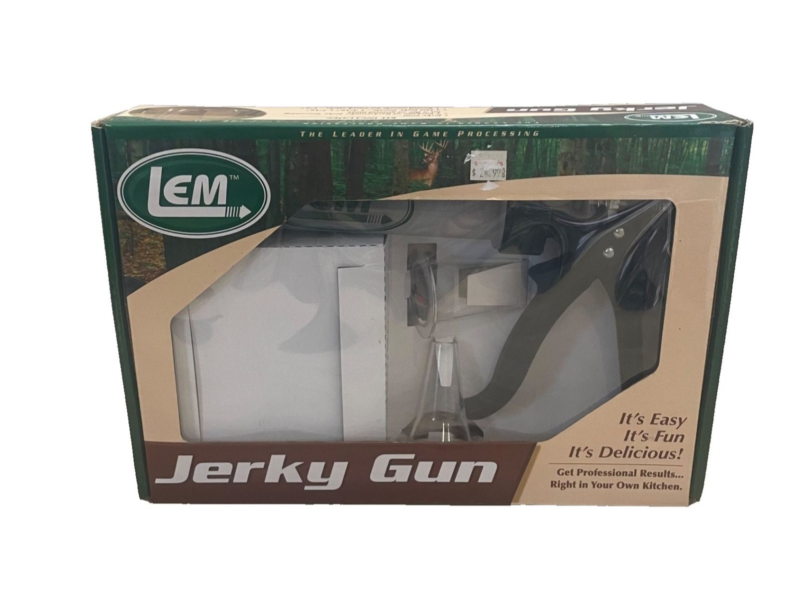 LEM Jerky Making Gun Set with Nozzles Holds 3/4 Ibs Open Box No Seasoning