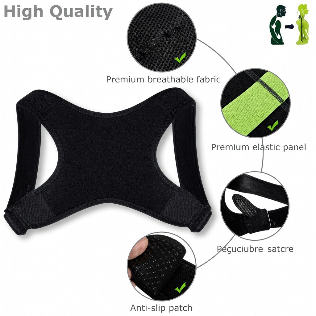 Back Posture Corrector Shoulder Straight Support Brace Belt Therapy Men Women