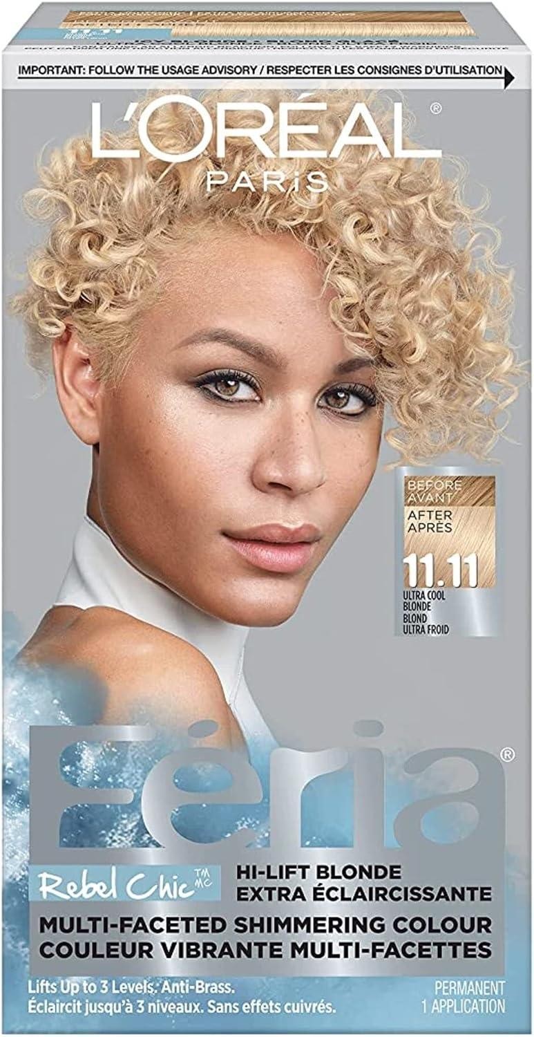 L'Oreal Paris Feria Multi-Faceted Shimmering Permanent Hair Color, 11.11 Icy