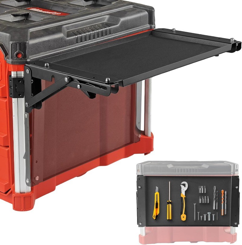 Folding Powerful Magnetic Table Tool Tray Side Compatible with Packout Toolbox