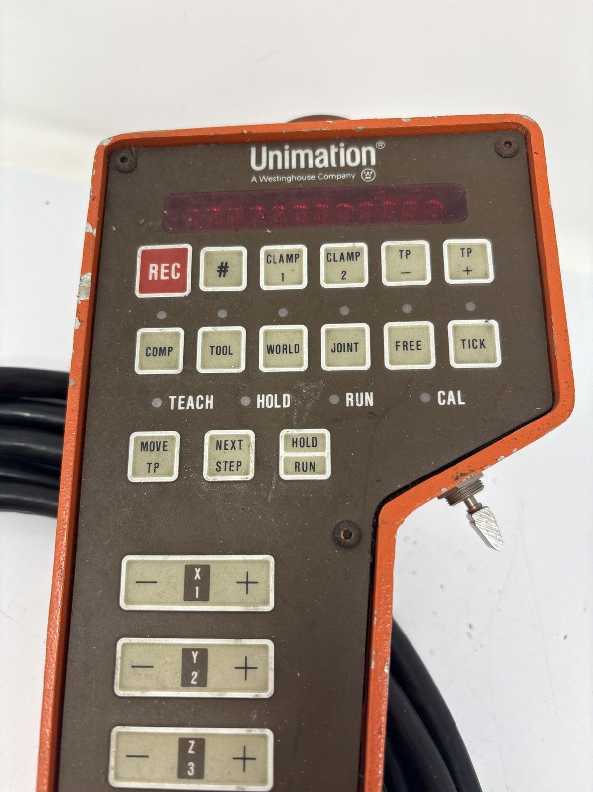 UNIMATION WESTINGHOUSE TEACH PENDANT W/ CABLE 2D65617G01