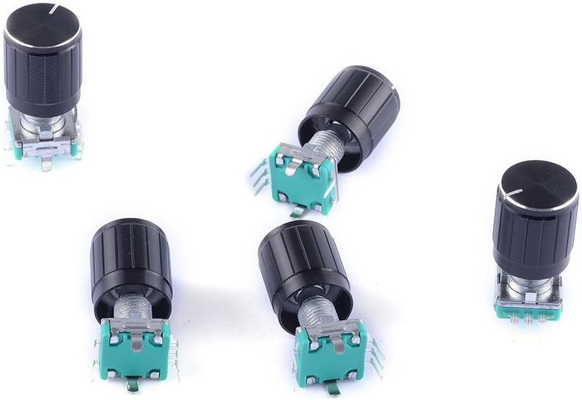5Pcs 360 Degree Rotary Encoder Code Switch Digital Potentiometer with Push Butto