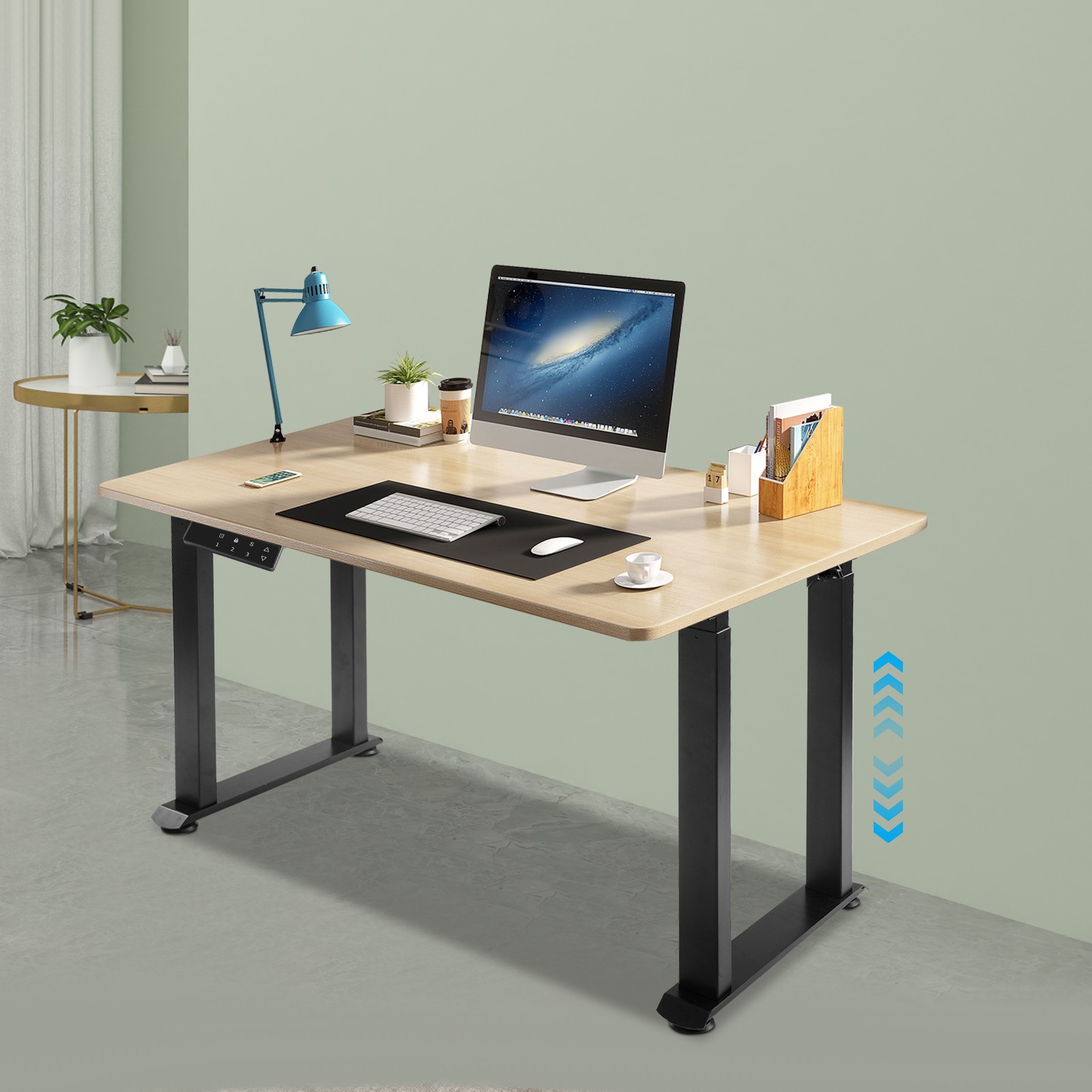 4-Leg Standing Desk Frame Desk Frame Dual Motor Adjustable Desk Rack Frame NEW