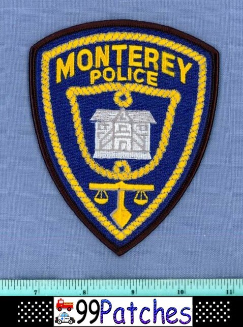 MONTEREY (Brown Border) CALIFORNIA Police Shoulder Patch CITY HALL PD STATION 6C