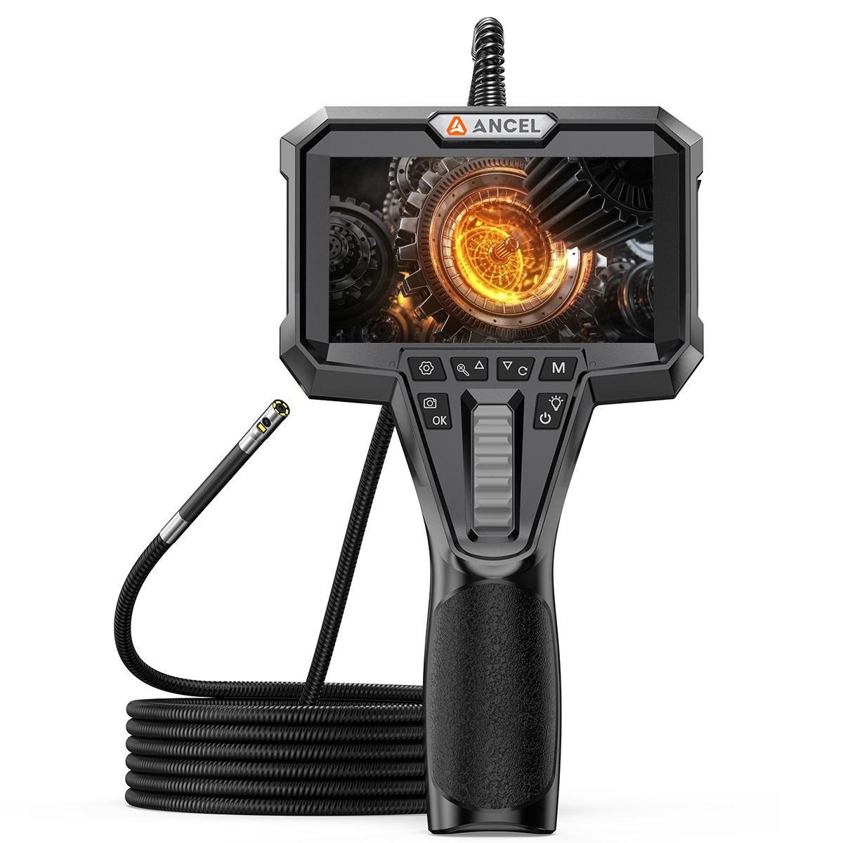 AN302 Industrial Endoscope Dual Lens Borescope Inspection Camera Two-Way 210°
