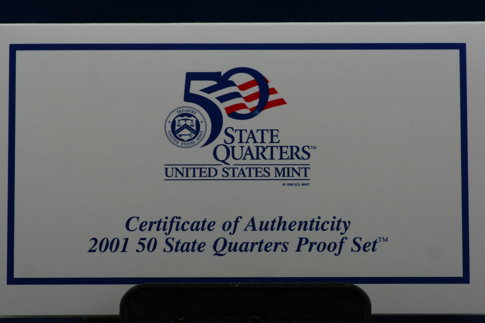 2001 State Quarters Proof Set Original US Mint Packaging
