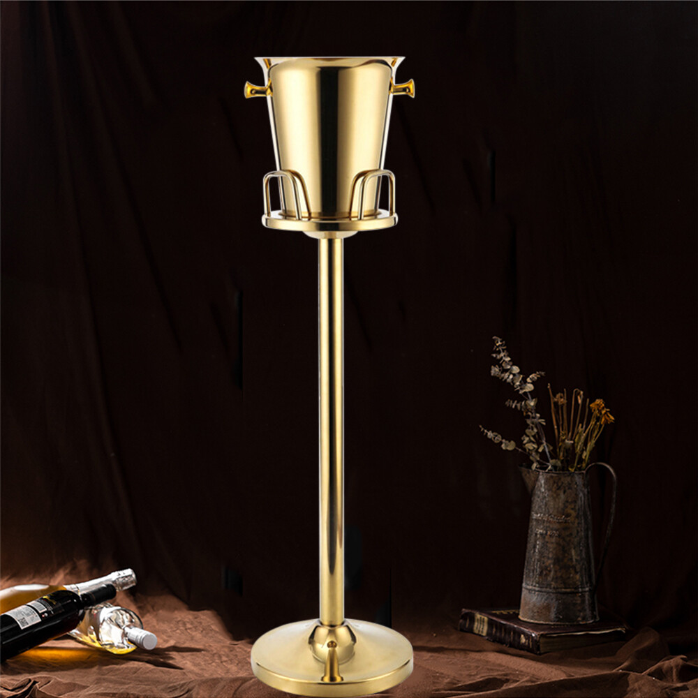 Champagne & Wine Bucket with Stand - Stainless Steel Ice Bucket - Bar/Restaurant
