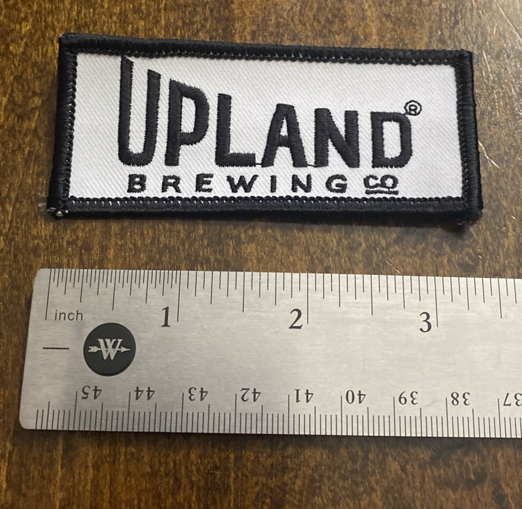 Upland Brewing Co. Embroidered Patch approx  3.5" X 1.5" Bloomington Indiana