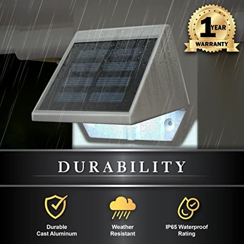 Solar Deck & Wall Lights, Model SL179, White - High Performance, 3.5 x 2.5 x 3