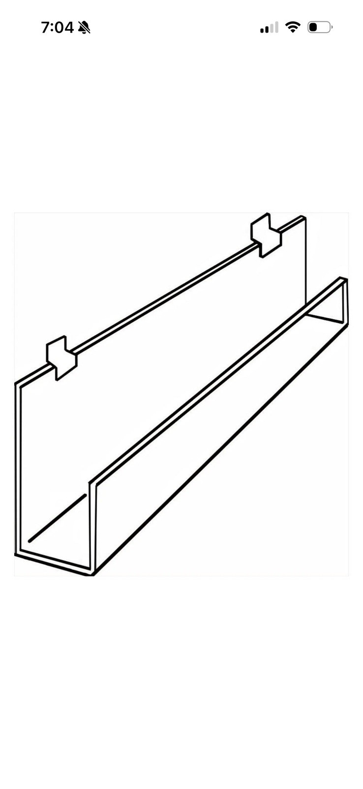 22 3/4" Slatwall Card Display, Open Ends